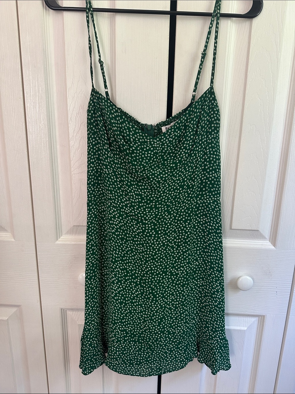 Green Spotted Slip Dress by Reformation